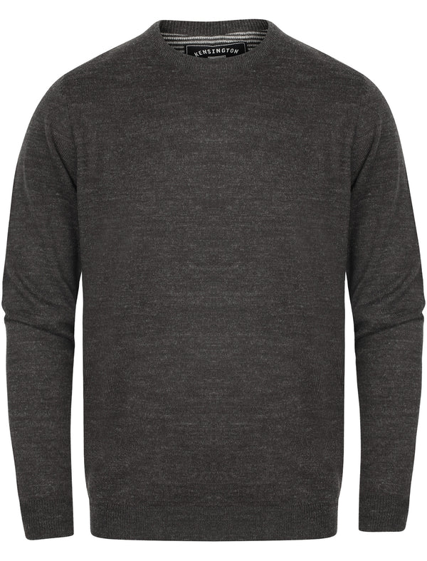 Zouma Wool Blend Crew Neck Jumper In Charcoal Marl - Kensington Eastside