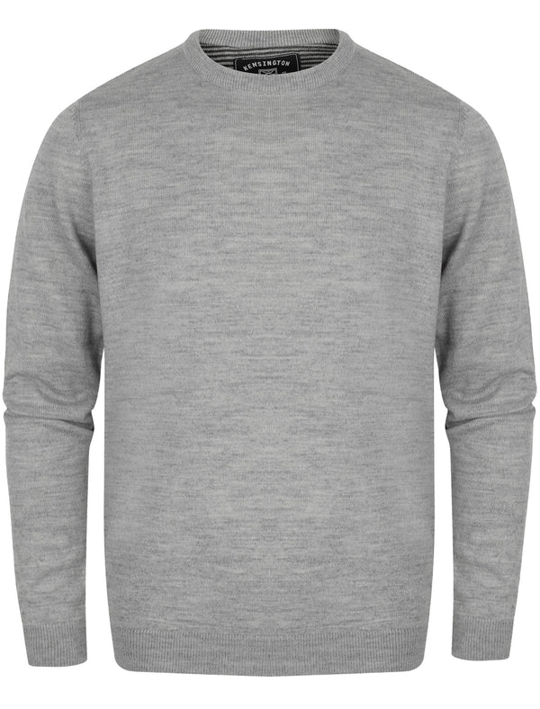 Zouma Wool Blend Crew Neck Jumper In Light Grey Marl - Kensington Eastside