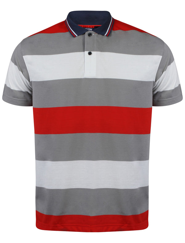 Cotton Rich Jersey Polo Shirt in Cranberry - Kensington Eastside