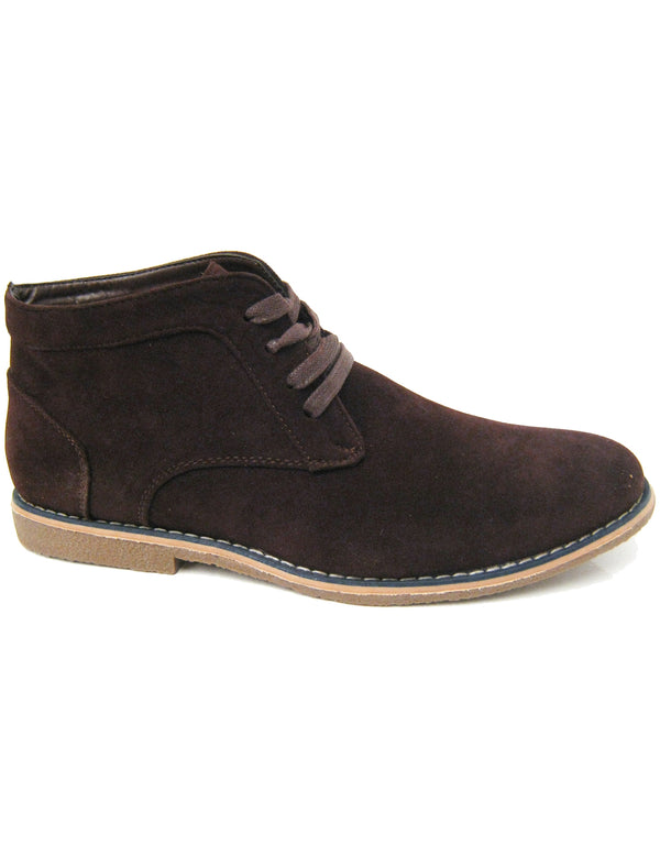 Corbyn Suedette Desert Boots in Brown