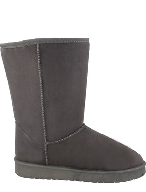 Poppy Fur Lined Winter Boots in Dark Grey