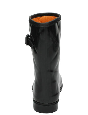 Emilia Quilted Wellington Boots in Black