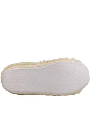Luella Soft Faux Fur Slipper Boots in Cream