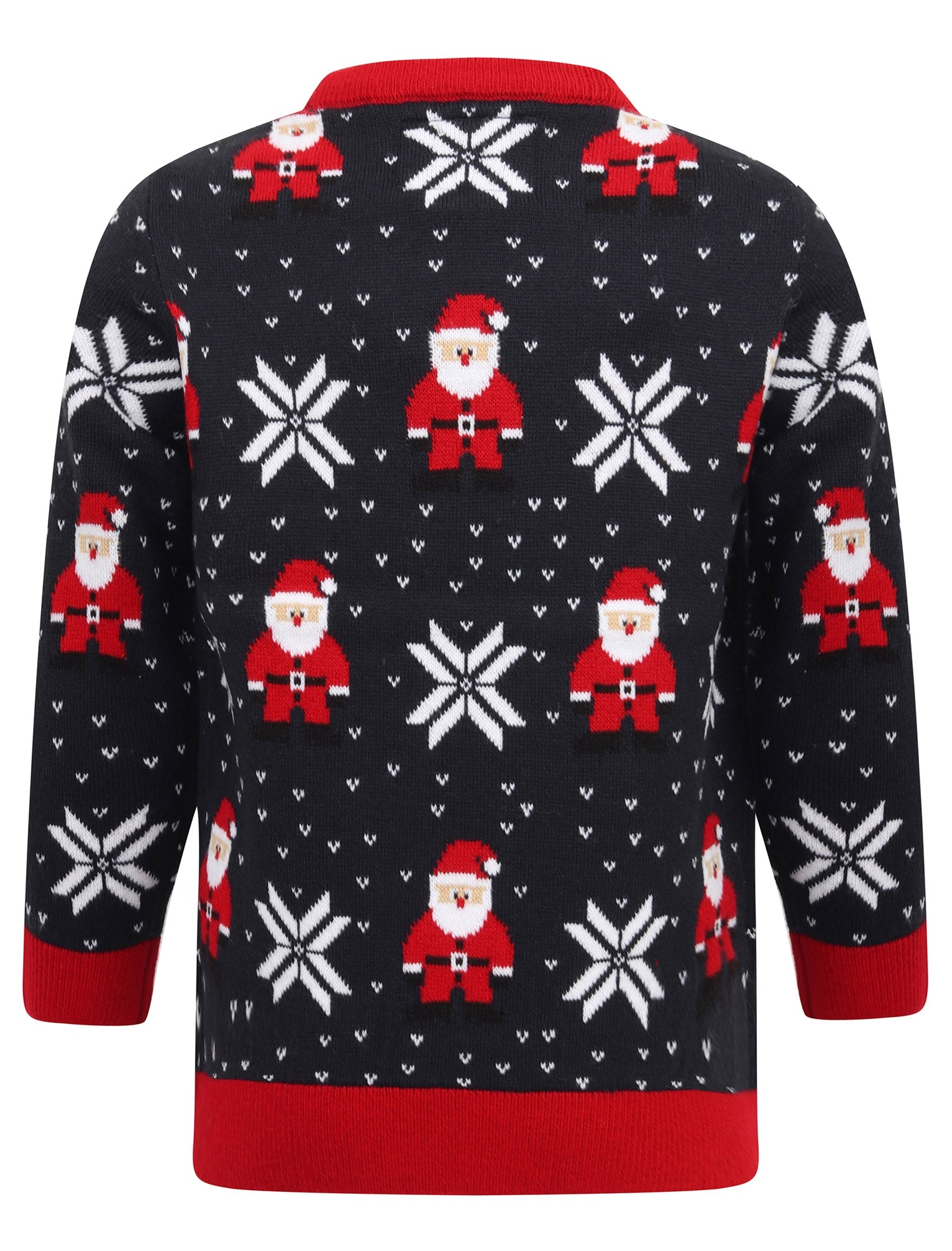 Boys Santa Fairisle Novelty Christmas Jumper in Ink Merry Christmas Tokyo Laundry
