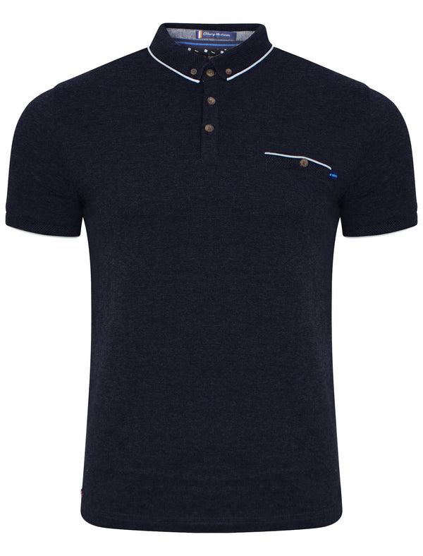 Camera Polo Shirt in True Navy - Le Shark