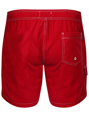Juanita Swim Shorts in Firebrick Red - Le Shark