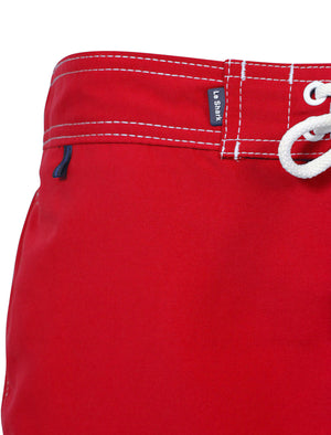 Juanita Swim Shorts in Firebrick Red - Le Shark