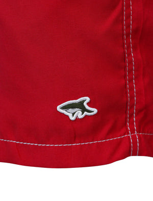 Juanita Swim Shorts in Firebrick Red - Le Shark