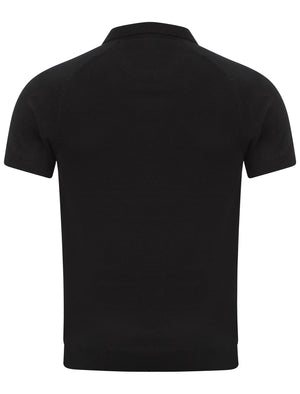 Le Shark Brandan black striped knitted polo
