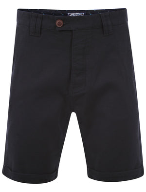 Le Shark Damien Navy cotton shorts