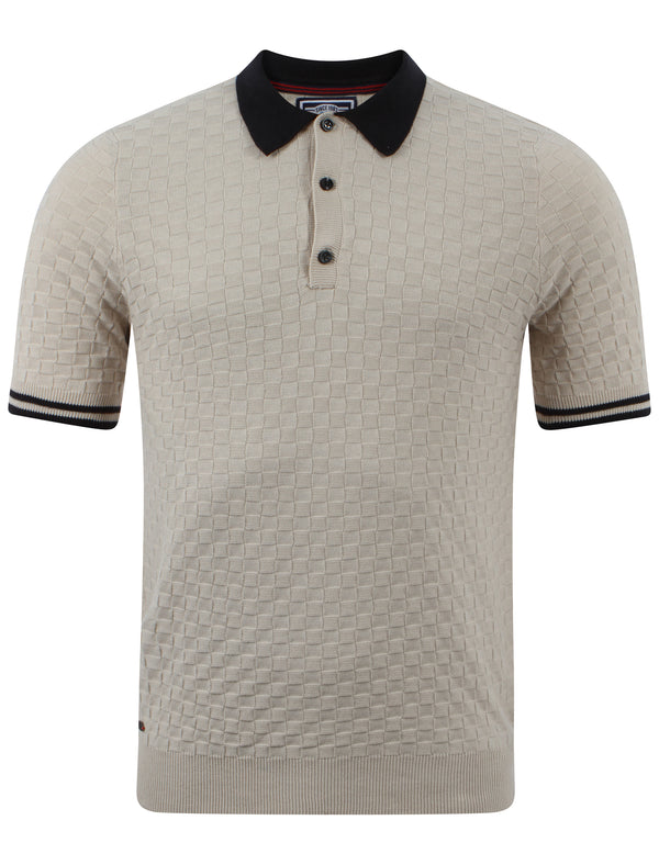 Le Shark Franky cream knitted polo