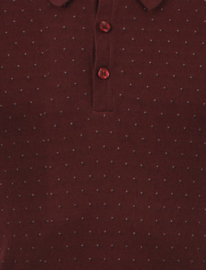 Le Shark Joseph Oxblood Knitted Polo