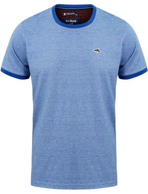 Edensor Feeder Stripe & Spot Cotton T-Shirt in Vespa Blue - Le Shark