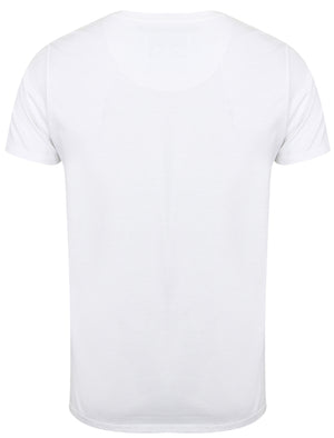 Havelock Short Sleeve Crew Neck Cotton T-Shirt in Optic White - Le Shark