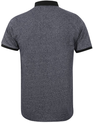Ellsworth Flecked Cotton Jersey Polo Shirt in Navy - Le Shark