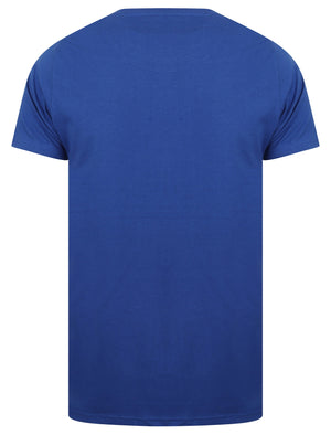 Avenue Basic Cotton Crew Neck T-Shirt In Sea Surf Blue - Le Shark