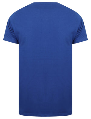 Avenue Basic Cotton Crew Neck T-Shirt In Sea Surf Blue - Le Shark