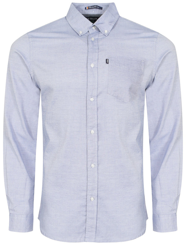 Barra Cotton Chambray Shirt in Blue - Le Shark