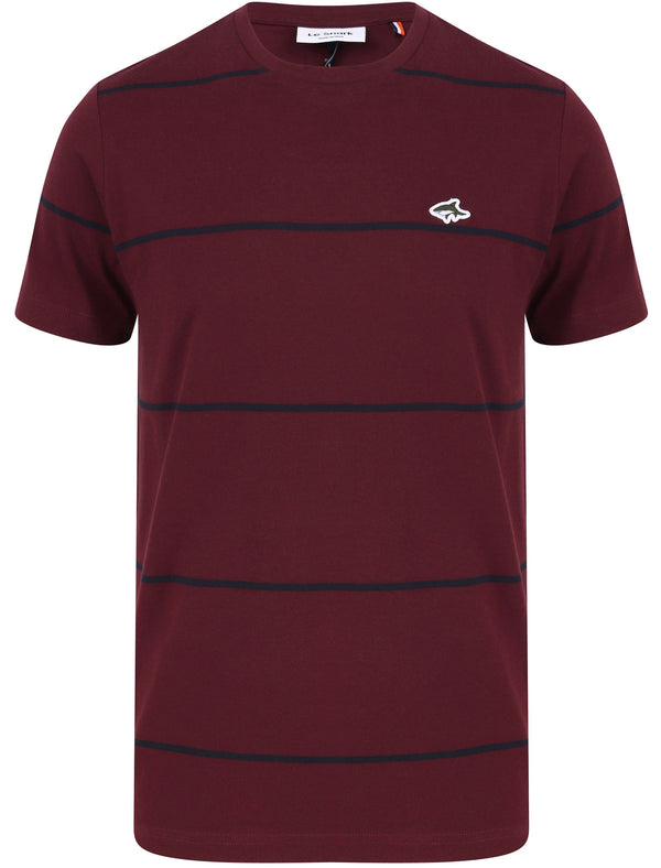 Barrack Striped Cotton Jersey T-Shirt In Port Royale - Le Shark