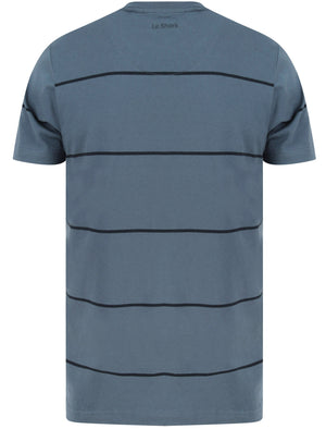 Barrack Striped Cotton Jersey T-Shirt In Vintage Indigo - Le Shark