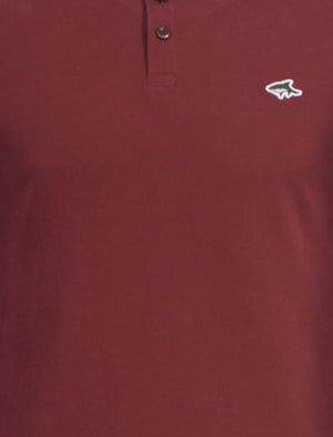 Le Shark Baynes oxblood long sleeve polo shirt