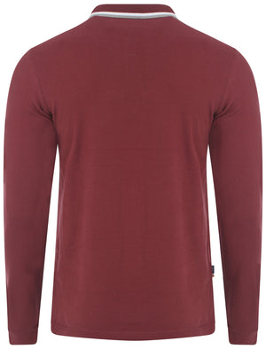 Le Shark Baynes oxblood long sleeve polo shirt