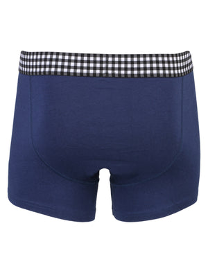 Beatnik ( 2 Pack) Boxers Shorts Set in Blue / Light Grey Marl - Le Shark