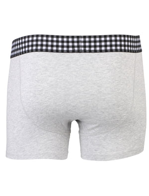 Boxers Shorts Set in Blue / Light Grey Marl - Le Shark