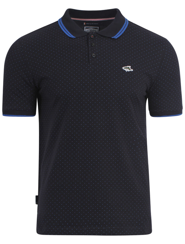 Le Shark Beckflow polo with blue polka-dots
