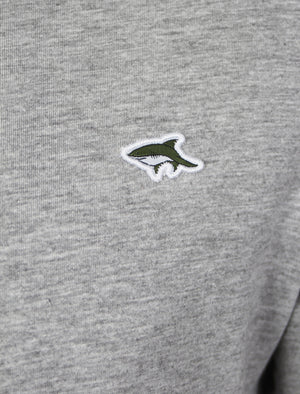 Bridstow Basic Crew Neck Tee in Grey Marl - Le Shark