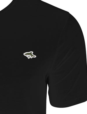 Men's Basic V-neck black T-shirt - Le Shark