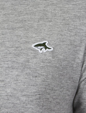 Men's Basic V-neck grey T-shirt - Le Shark