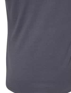 Men's Basic V-neck indigo T-shirt - Le Shark