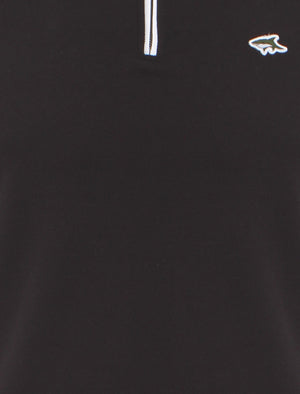 Le Shark Broadwick black long sleeved polo shirt