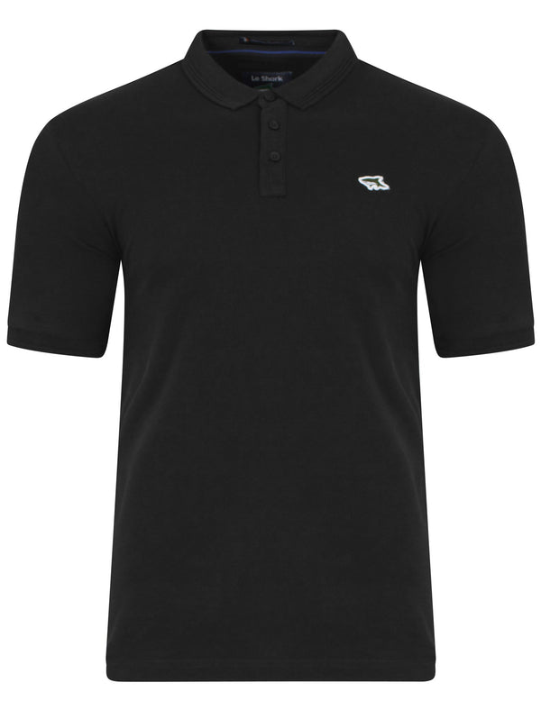 Byland 2 Piqué Polo Shirt in Black - Le Shark