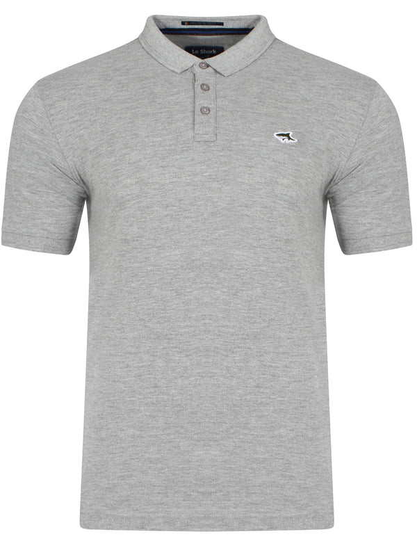 Byland 2 Piqué Polo Shirt in Light Grey Marl - Le Shark