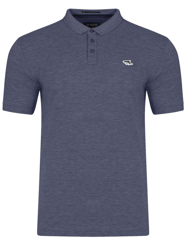 Byland 2 Piqué Polo Shirt in Mood Indigo Marl - Le Shark
