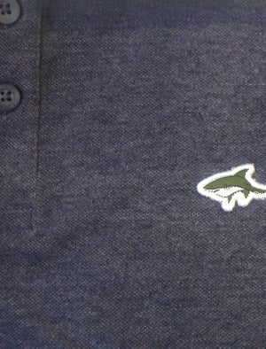 Byland 2 Piqué Polo Shirt in Mood Indigo Marl - Le Shark