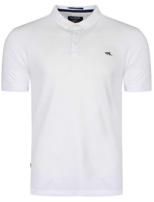 Byland 2 Piqué Polo Shirt in Optic White - Le Shark