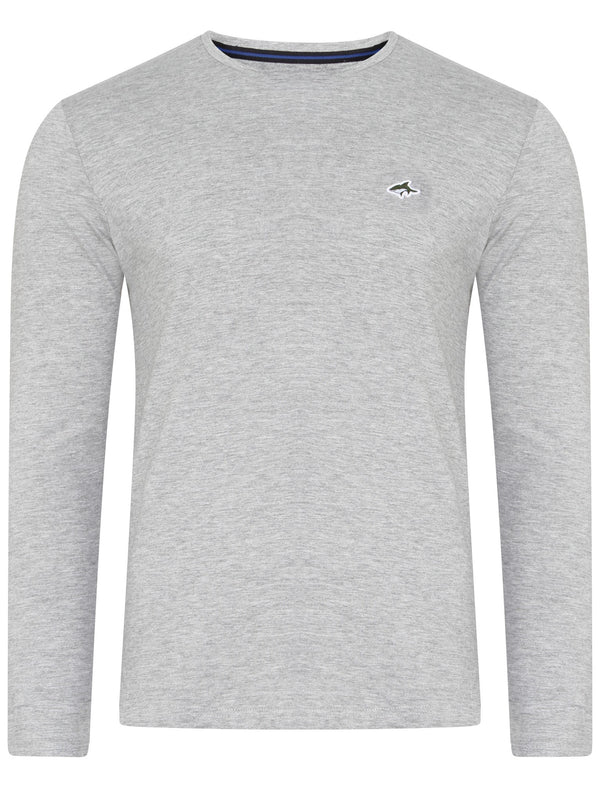 Chiltern Long Sleeve T-Shirt in Light Grey Marl - Le Shark