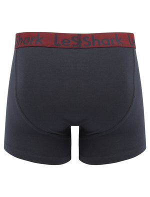 Cromwell (2 Pack) Sports Boxer Shorts Set in Rumba Red / Navy - Le Shark