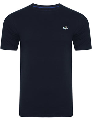 Darsham Crew Neck T-Shirt in True Navy - Le Shark