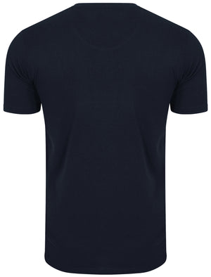 Darsham Crew Neck T-Shirt in True Navy - Le Shark