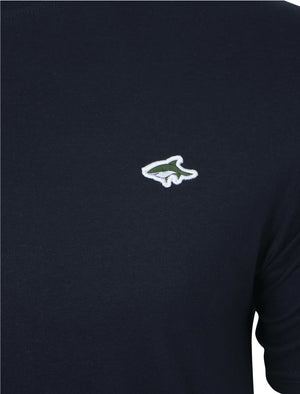 Darsham Crew Neck T-Shirt in True Navy - Le Shark