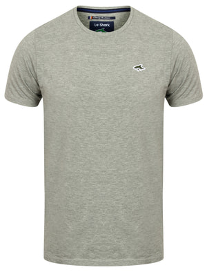 Darsham Crew Neck T-Shirt in Light Grey Marl - Le Shark
