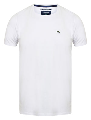 Darsham Crew Neck T-Shirt in White - Le Shark