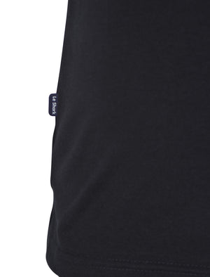 Davenant Short Sleeve Ringer T-Shirt in True Navy - Le Shark