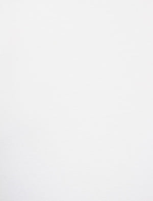 Dewey V Neck T-Shirt in White - Le Shark
