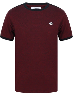 Drayton Cotton Pique T-Shirt with Racer Stripe Sleeves In Port Royale - Le Shark
