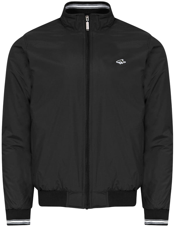 Gadon Zip Through Harrington Jacket in Black  - Le Shark